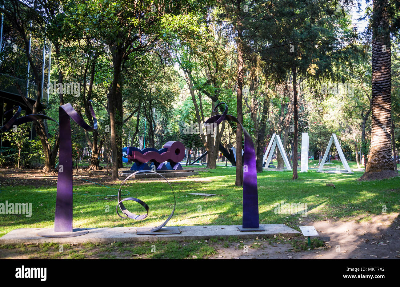 Museum Of Modern Art Sculpture Garden Chapultepec Park Mexico City Mexico Stock Photo Alamy