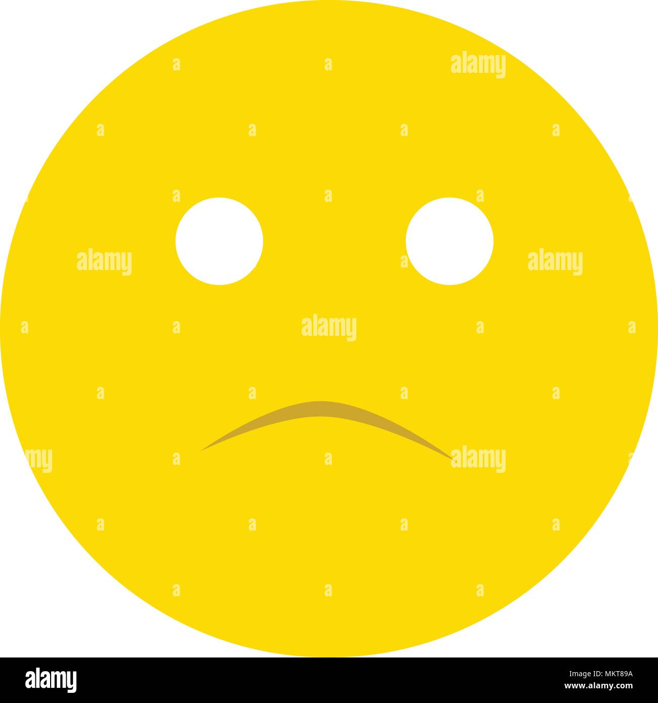 Frustrated smiley face icon, isolated on white background Stock Vector  Image \u0026 Art - Alamy, image size:1300x1390