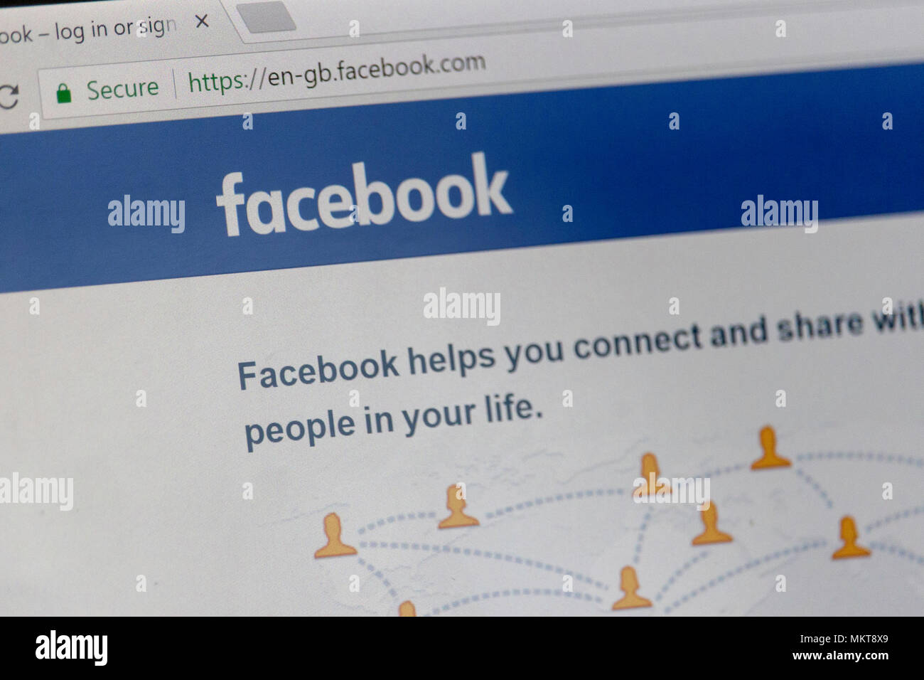 Facebook Logo from Webpage for Editorial Stock Photo
