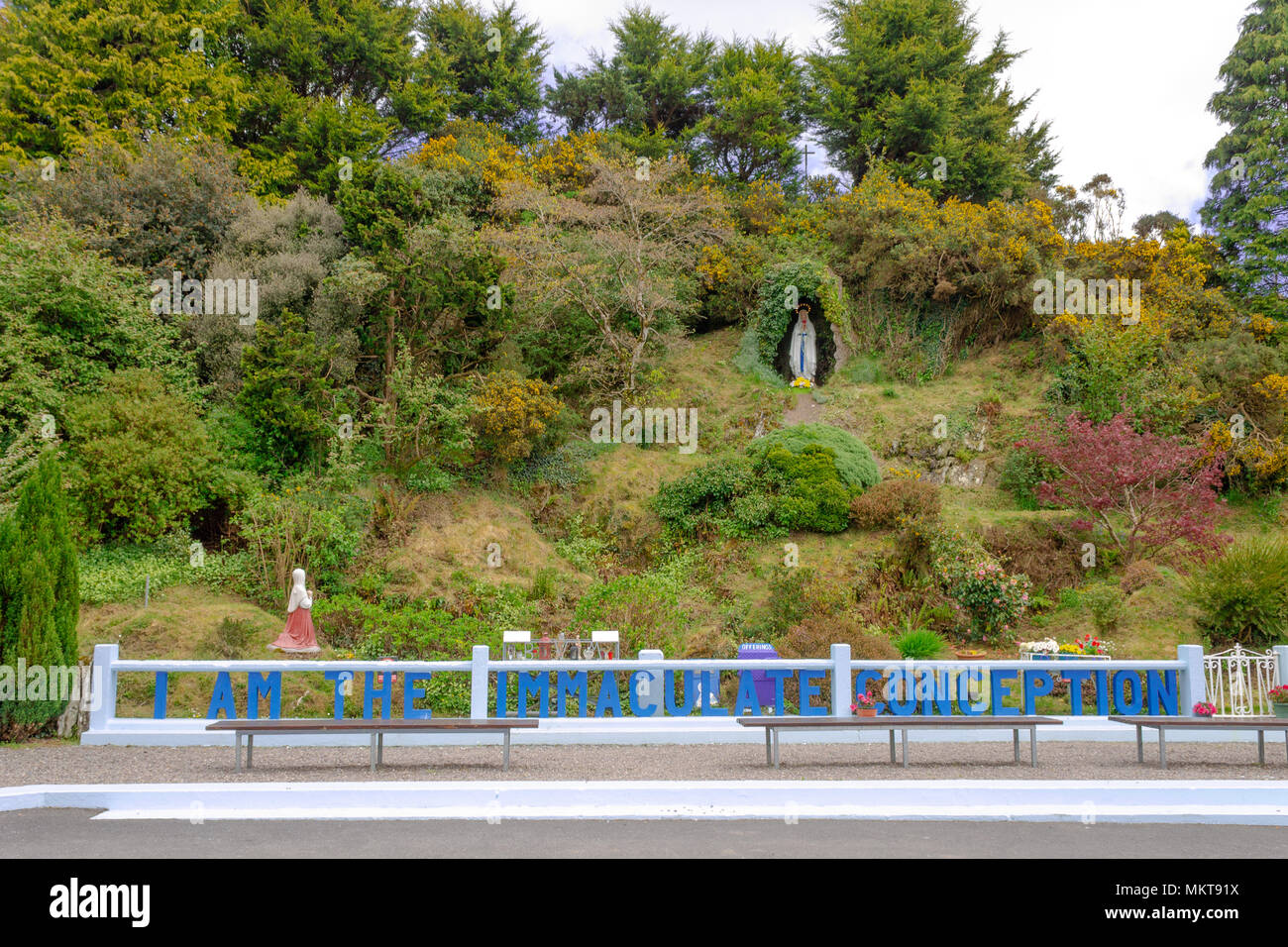shrine of the moving statue in ballinspittle, west cork, ireland, where