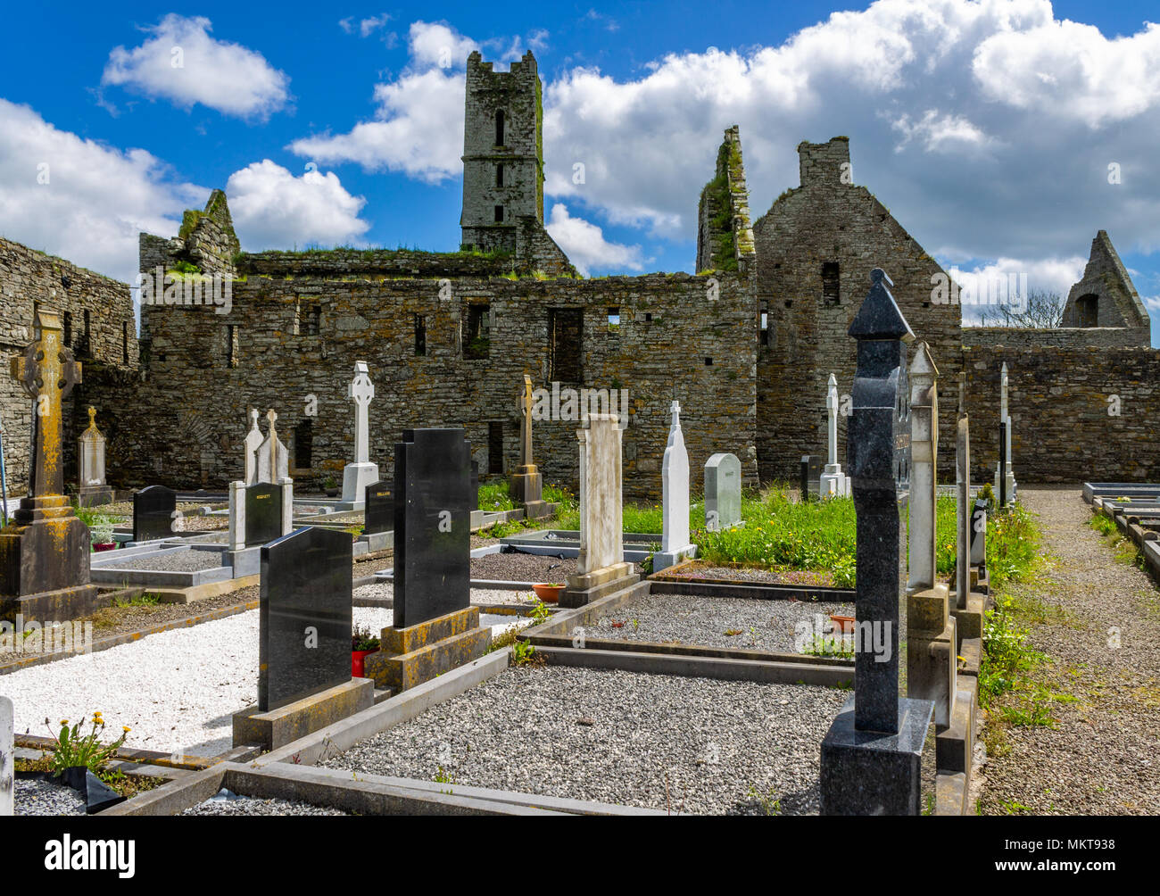 Views around timoleague friary in west cork ireland, the friary has been on the site since approximately 1240AD. A seat of learning later burnt down. Stock Photo