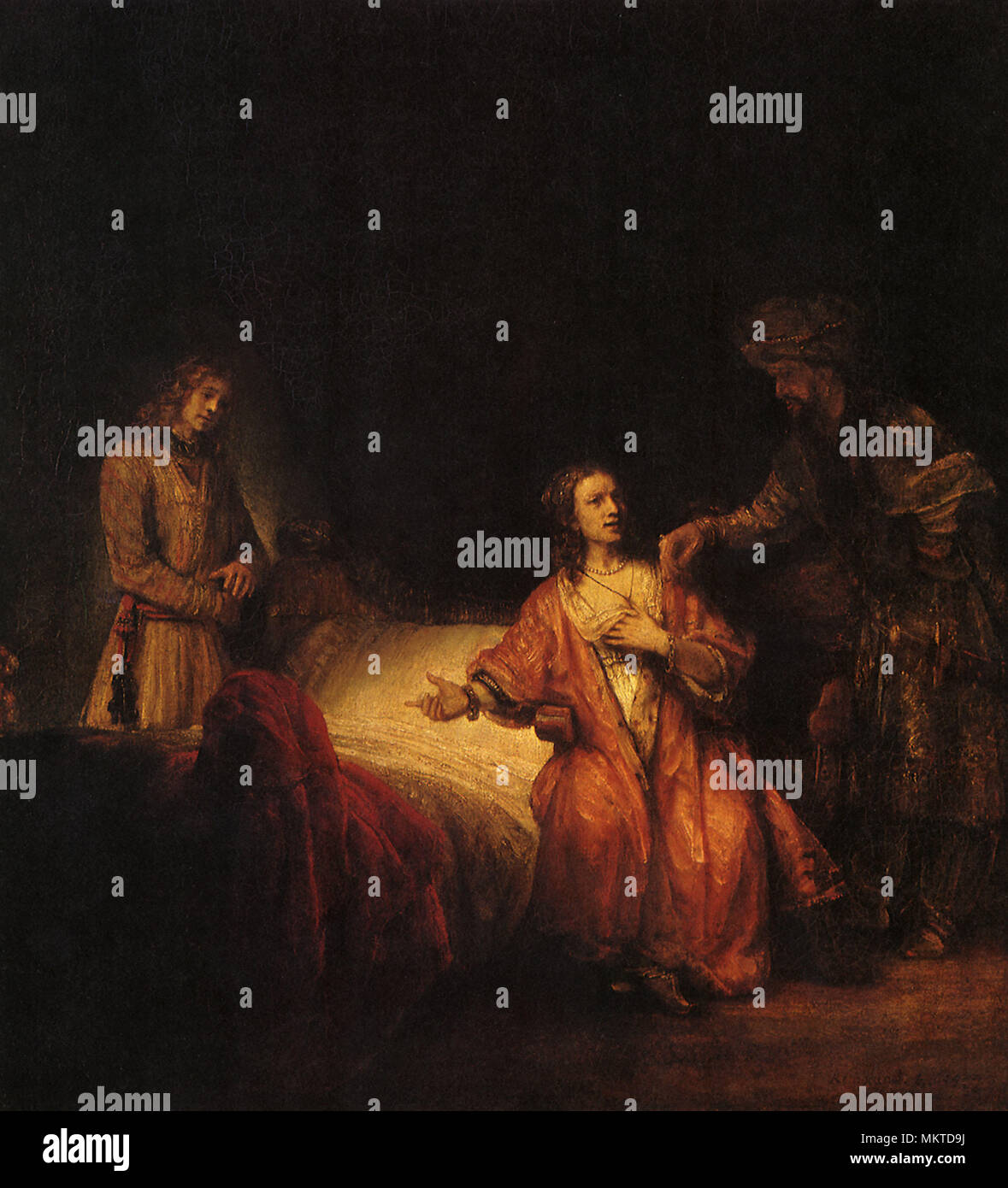 Joseph accused by Potiphar's Wife Stock Photo