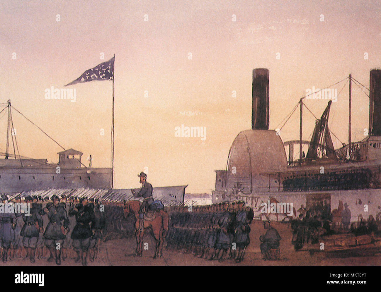 The Army of the Potomac Landing at Fort Monroe Stock Photo Alamy