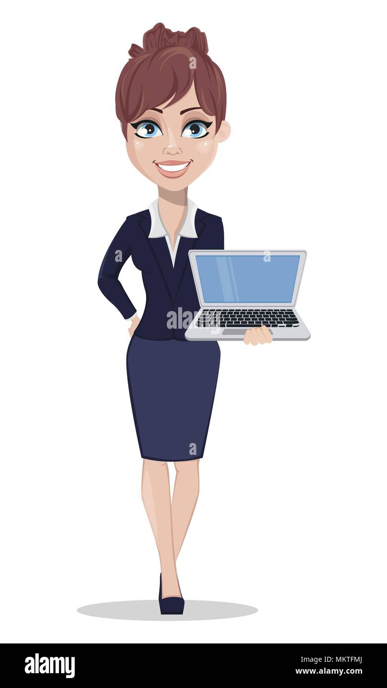 Businessman And Businesswoman Avatar With Laptop Vector Design - Free