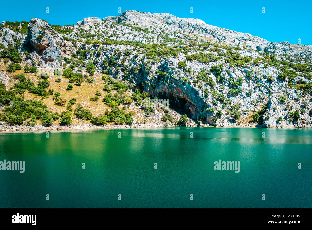 Gorg Blau, artifical lake, water supply mallorca Stock Photo