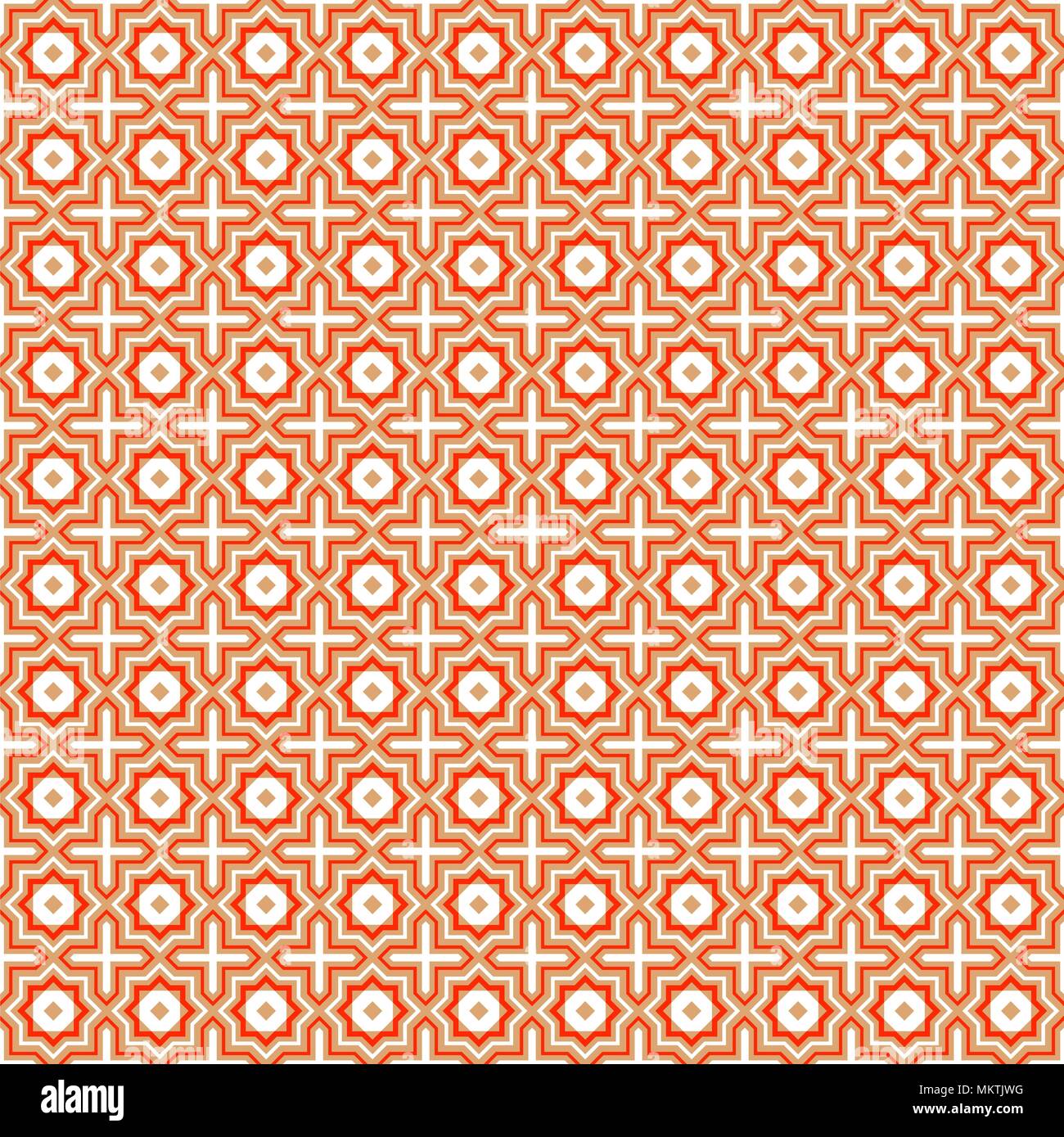 Ligature oriental pattern seamless vector line style. Stock Vector