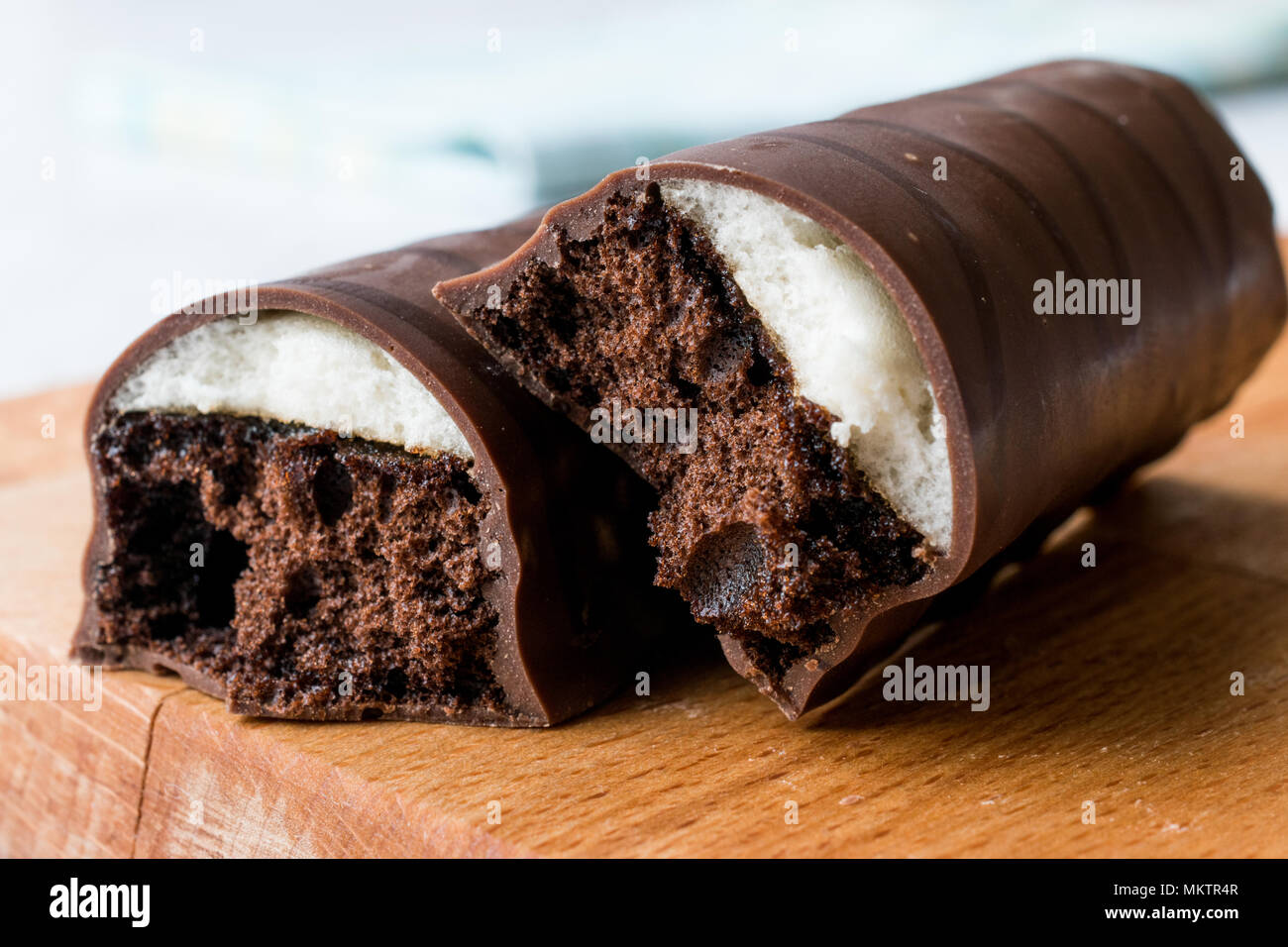 Chocolate Covered Marshmallow Bar. Dessert Concept Stock Photo Alamy