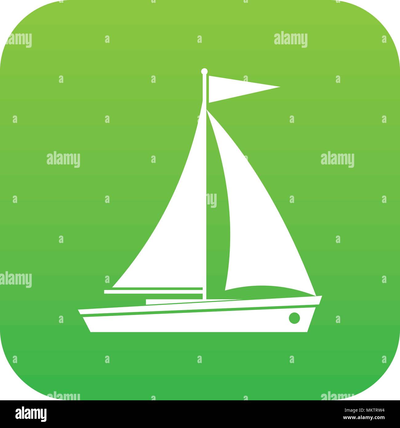 Yacht icon digital green Stock Vector Image & Art - Alamy