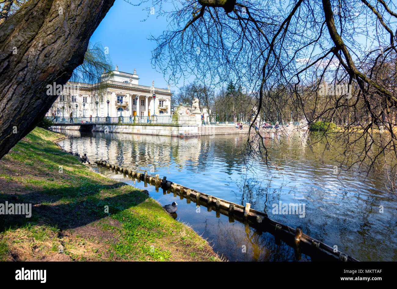Lazienki park and royal palace in Warsaw, Poland Stock Photo - Alamy