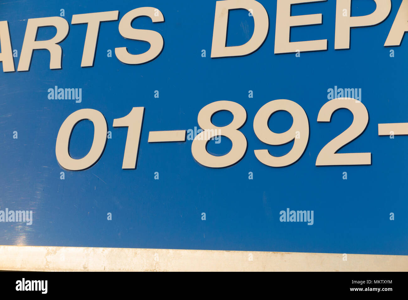 01 London area code phone number, which was replaced several years ago,  still on display on the front on a business in Twickenham. London. UK. (96  Stock Photo - Alamy