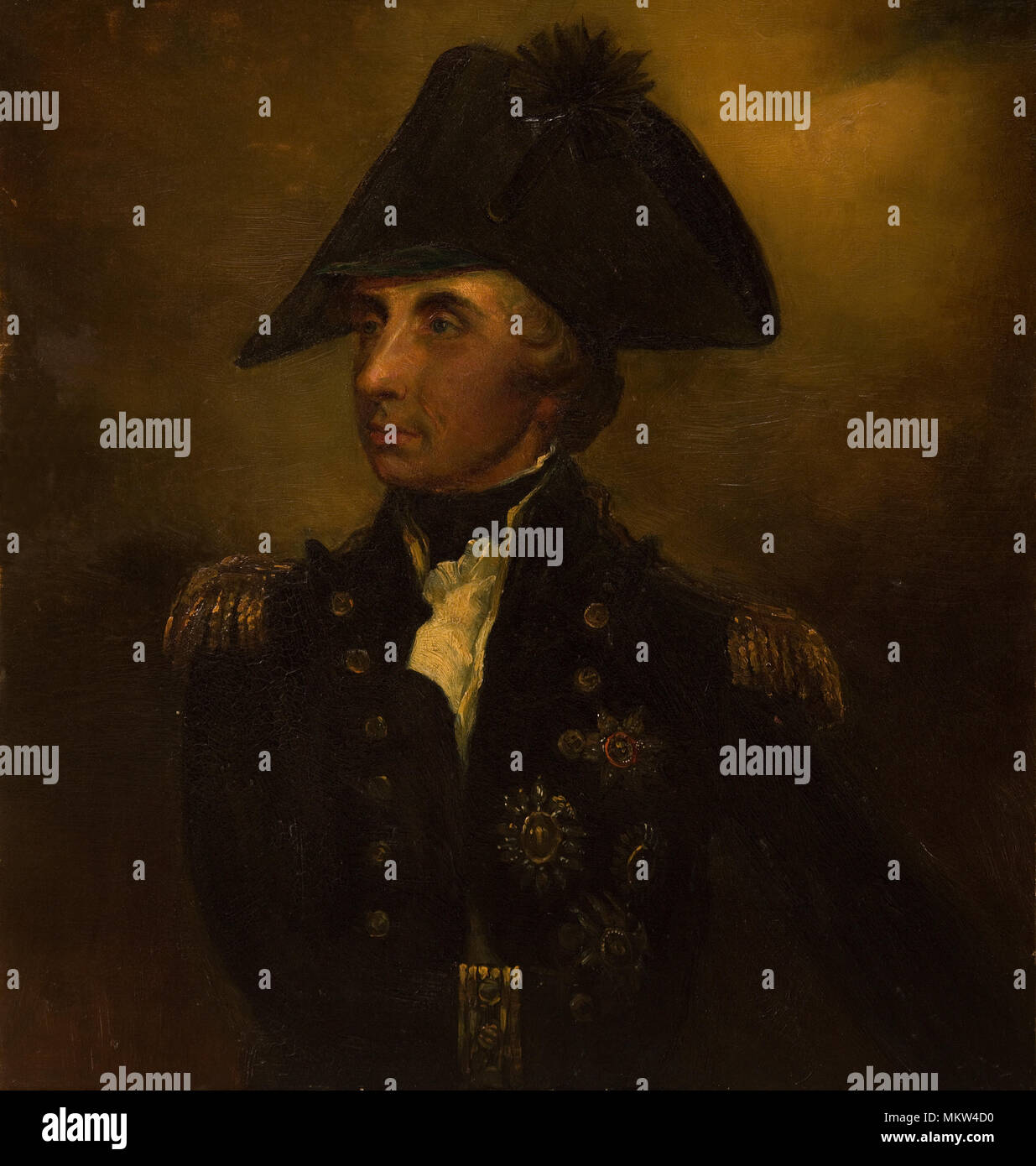 Admiral lord nelson oil painting Stock Photo