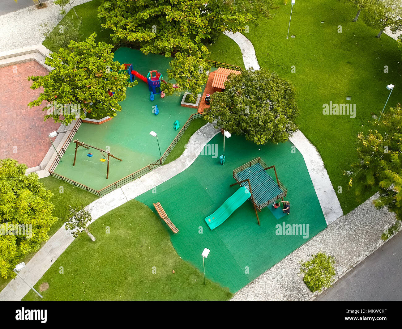Childrens public playground aerial hi-res stock photography and images ...
