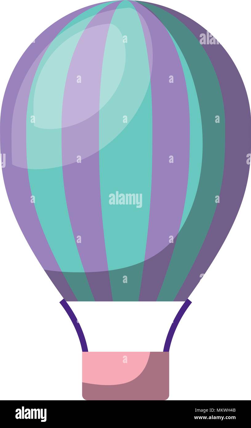 hot air balloon icon over white background, vector illustration Stock ...