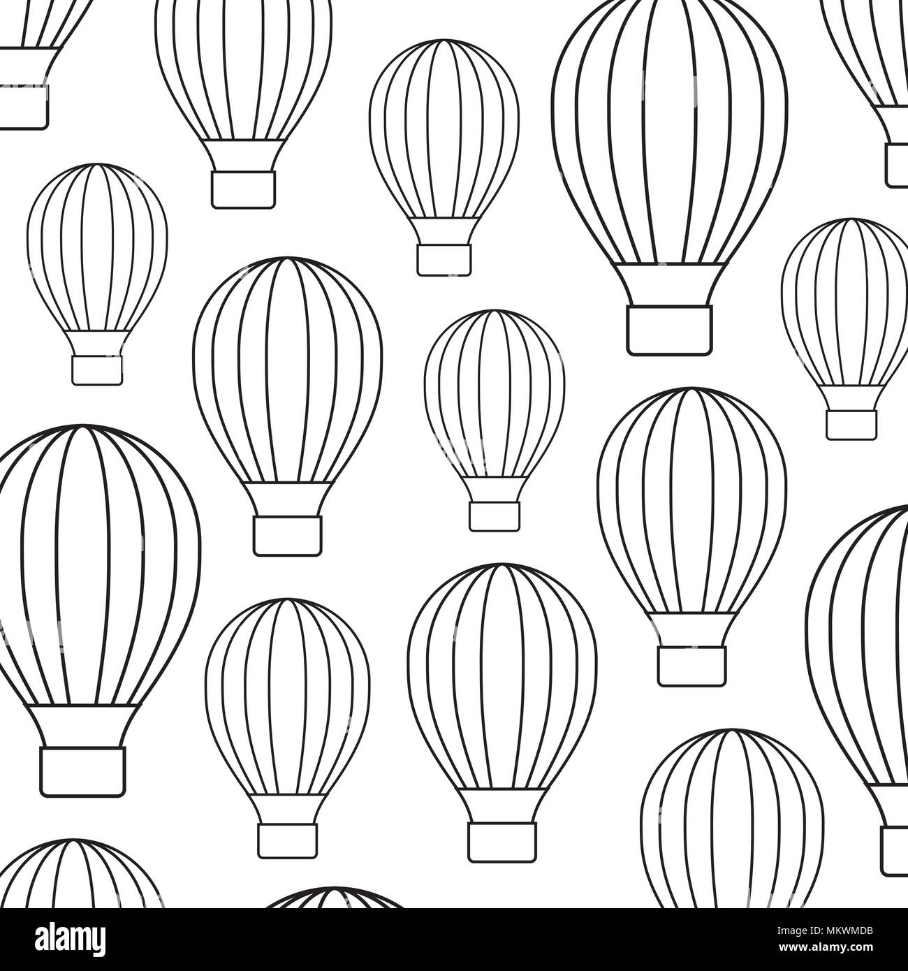 background with hot air balloons pattern, vector illustration Stock Vector Image & Art Alamy