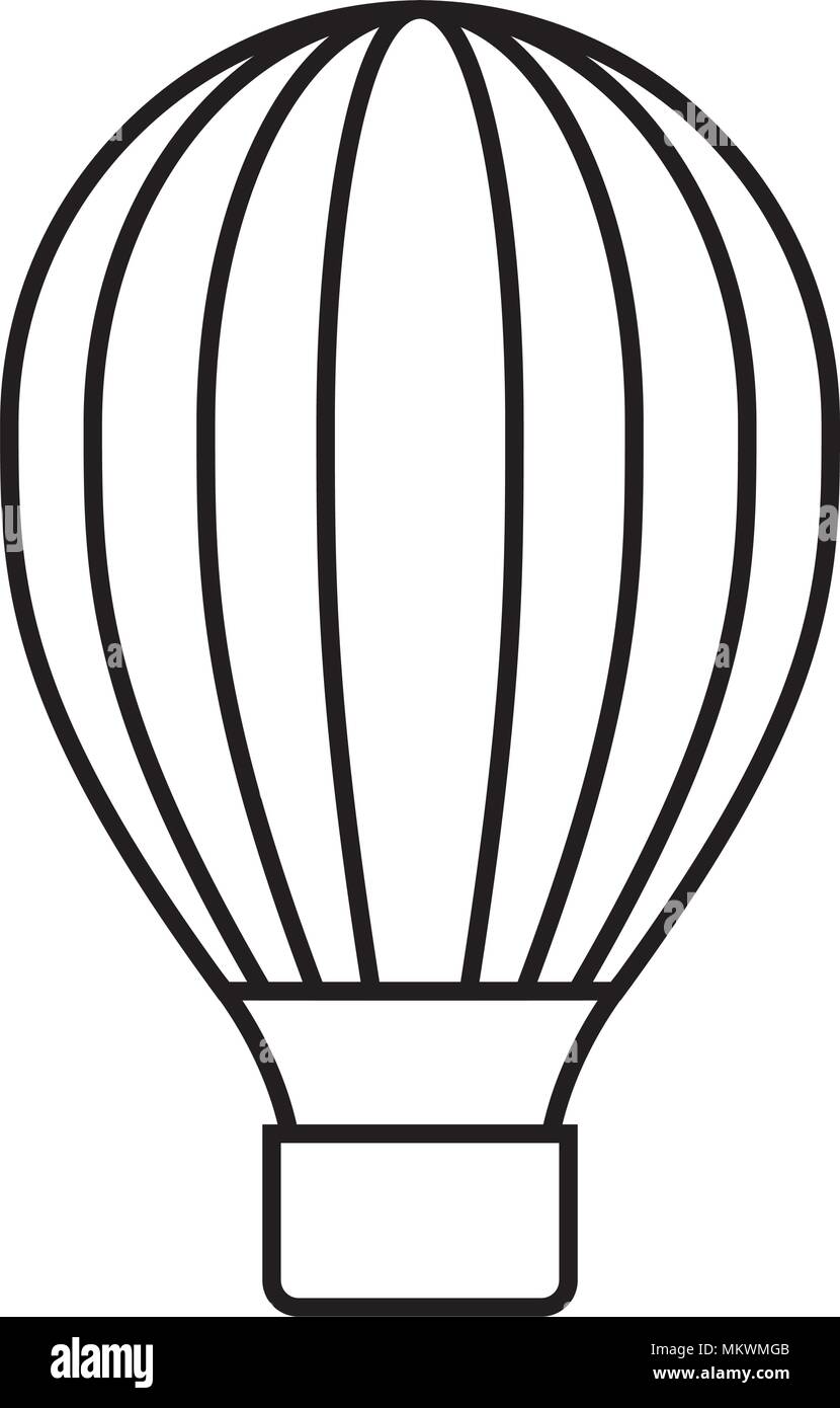 hot air balloon icon over white background, vector illustration Stock ...