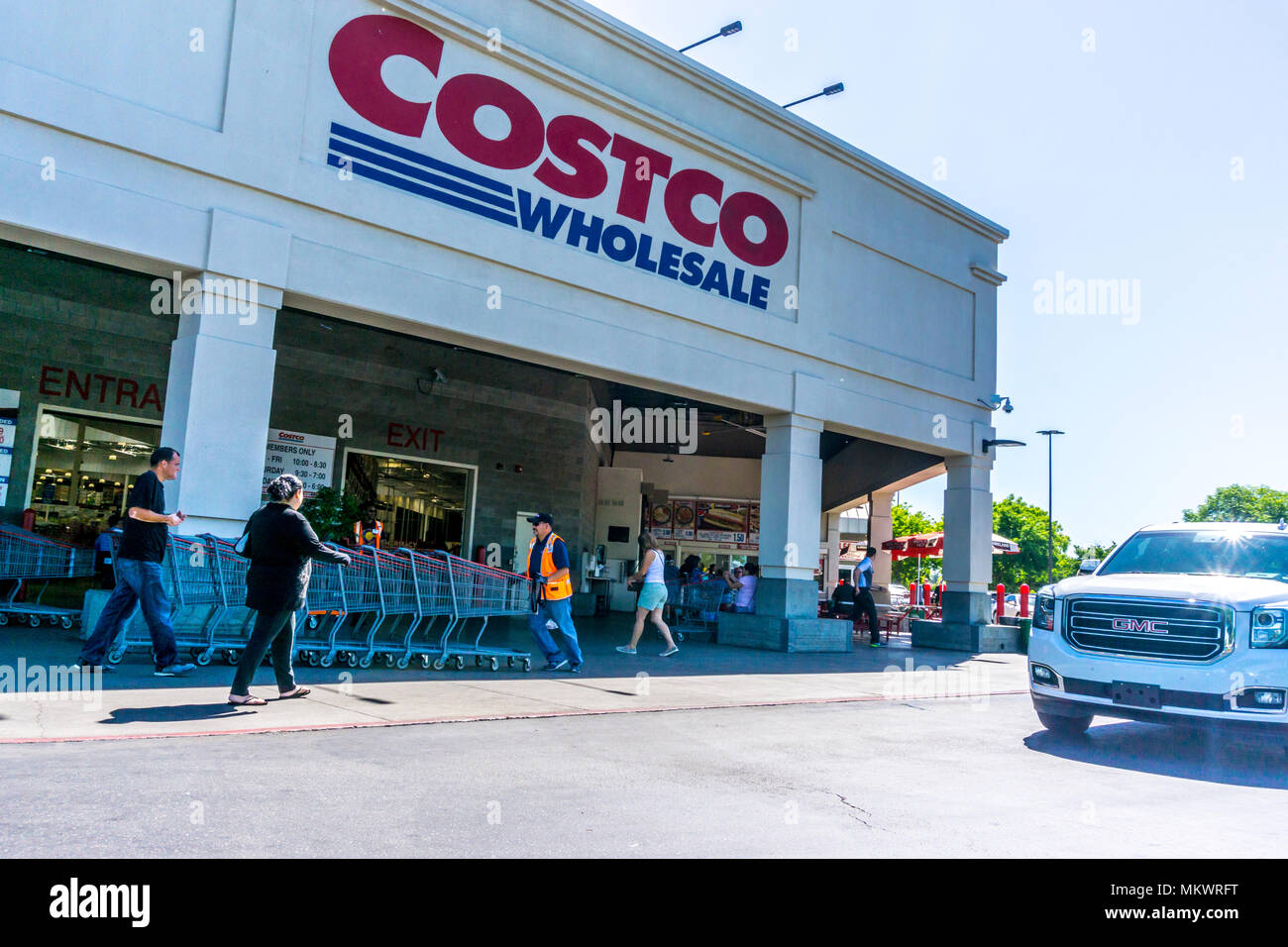 Costco entrance at the Modesto California store USA Stock Photo