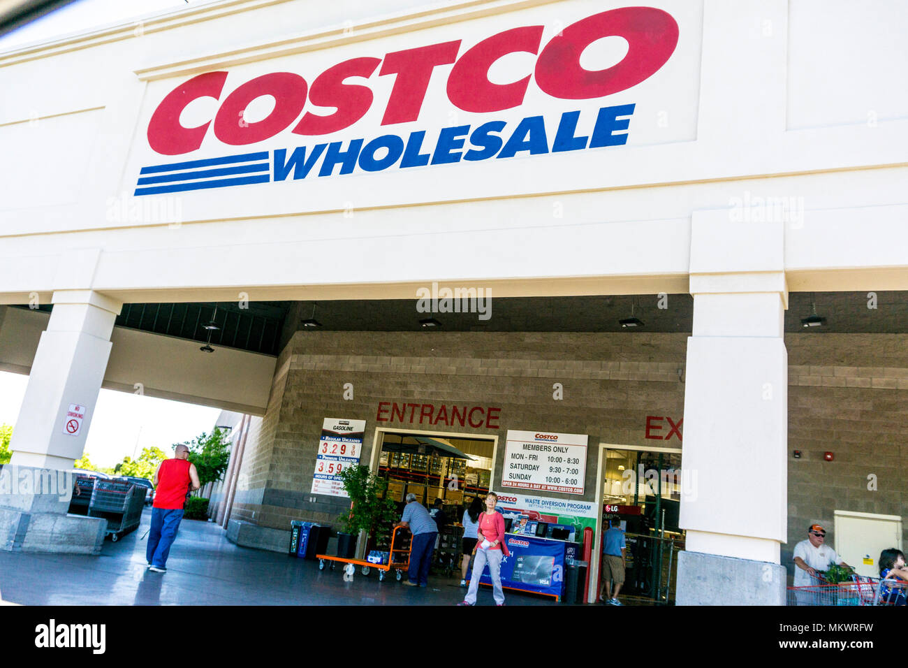Costco entrance at the Modesto California store USA Stock Photo