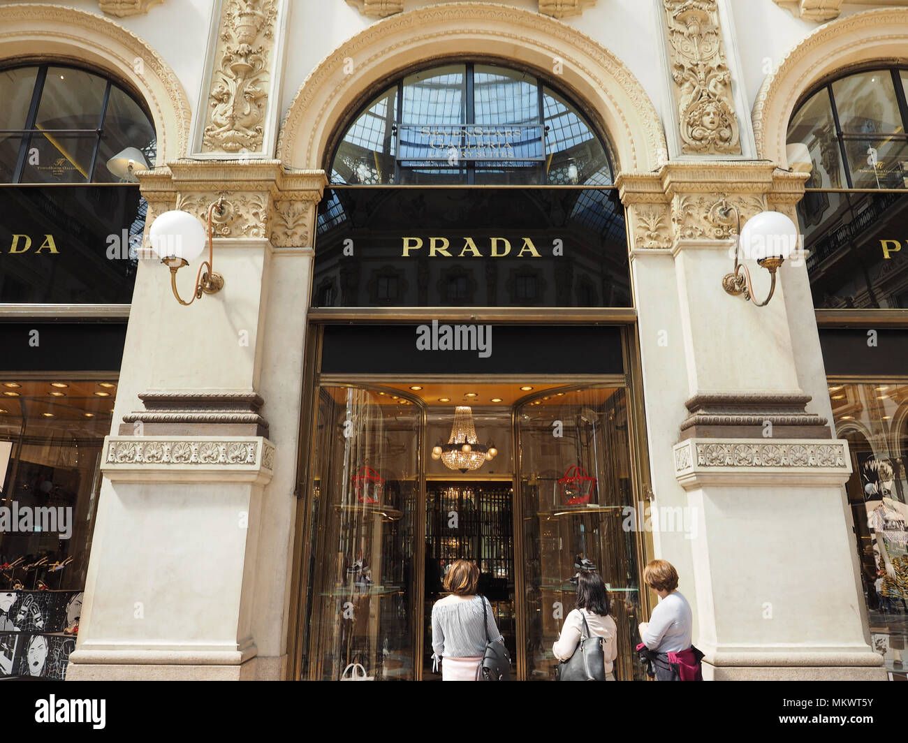 Prada Store Milan Stock Photos & Prada Store Milan Stock Images Alamy