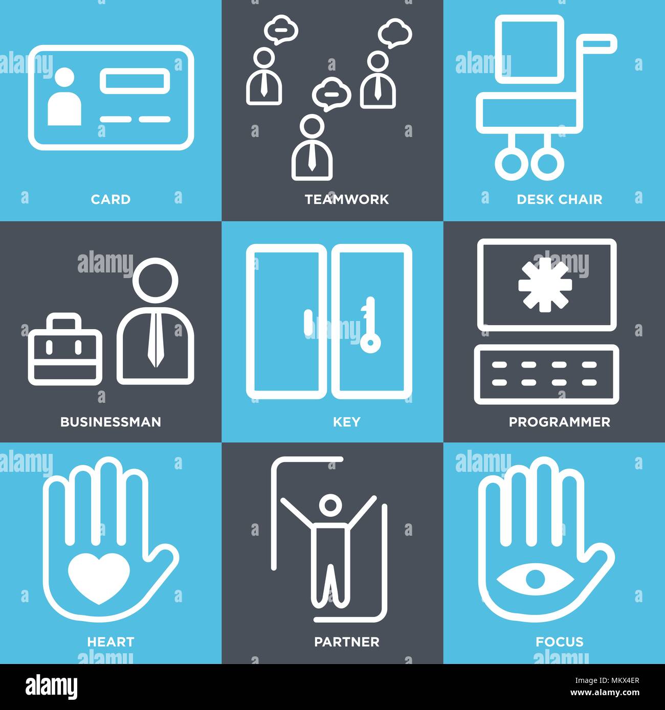 Set Of 9 simple editable icons such as Focus, Partner, Heart ...