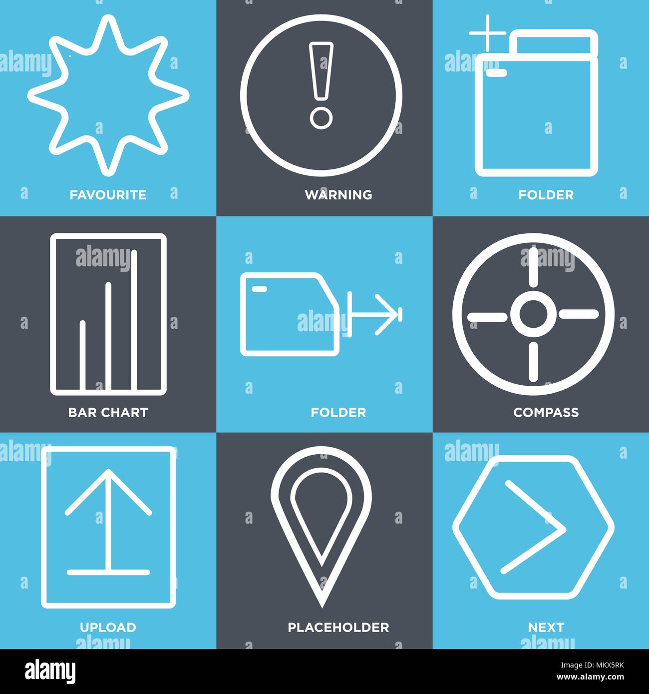 Set Of 9 simple editable icons such as Next, Placeholder, Upload ...