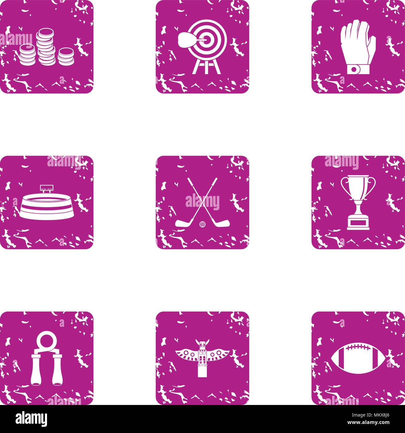Sport salary icons set, grunge style Stock Vector Image & Art - Alamy