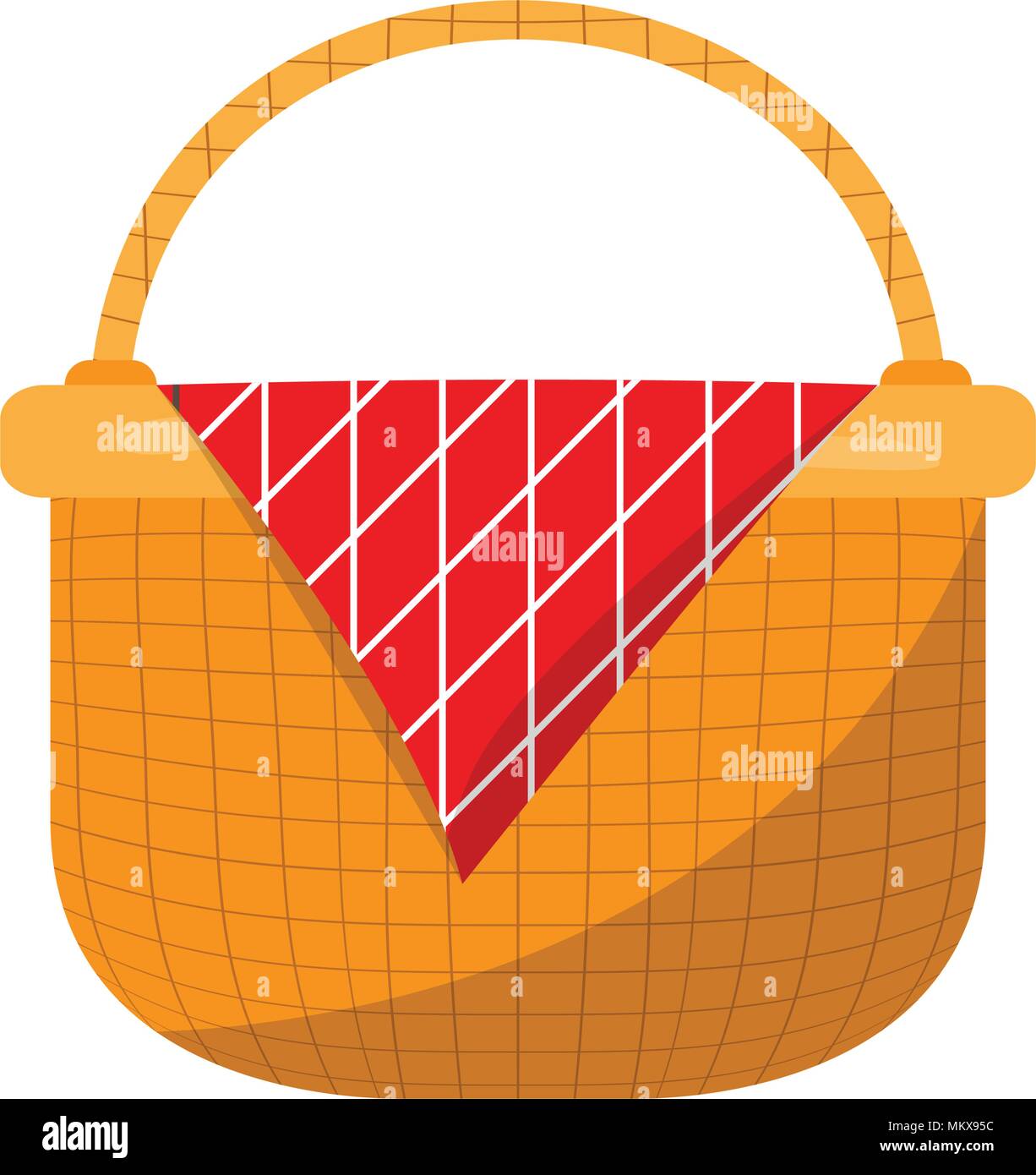 Empty basket picnic Stock Vector Image & Art - Alamy