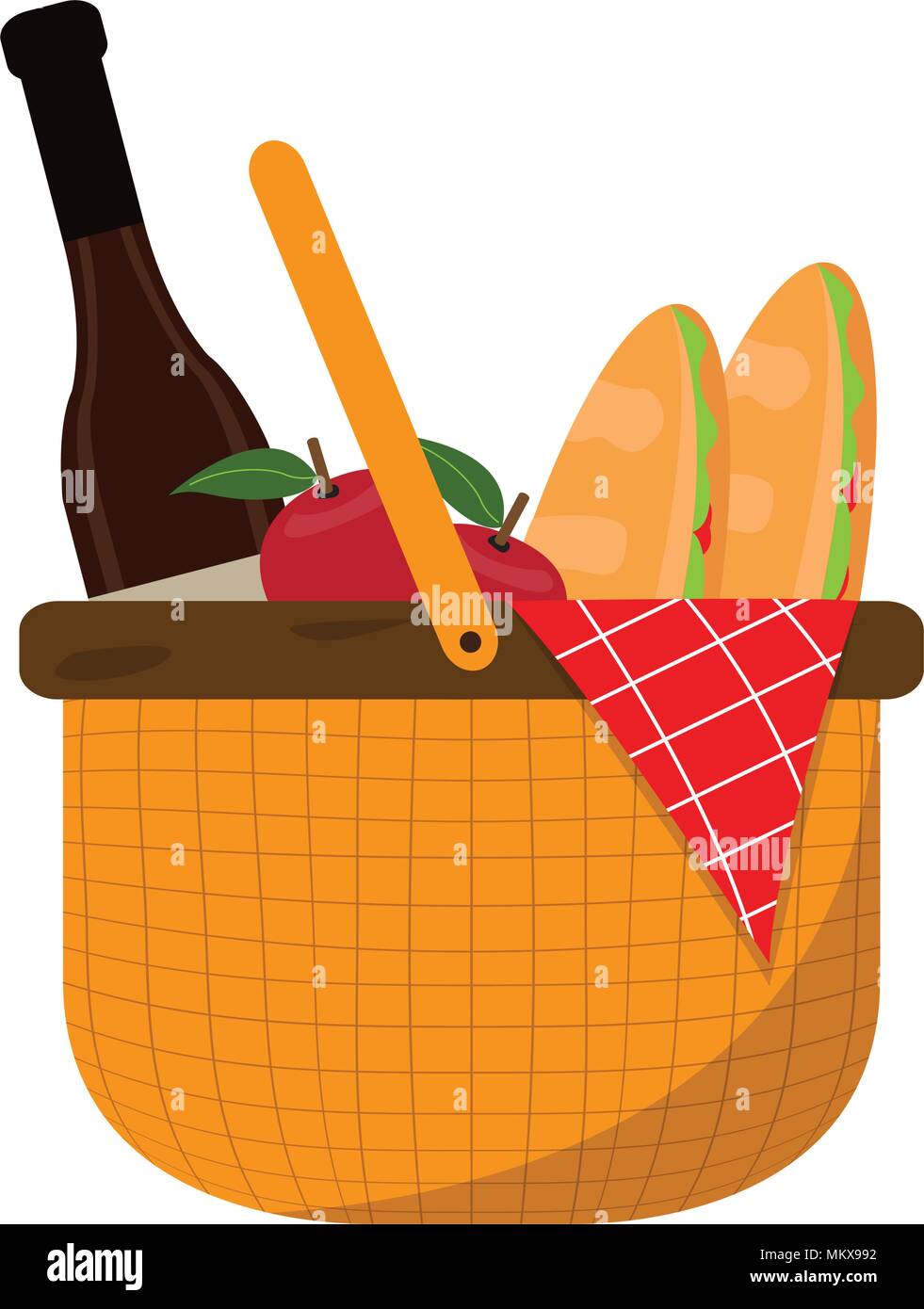 Basket picnic icon Stock Vector Image & Art - Alamy