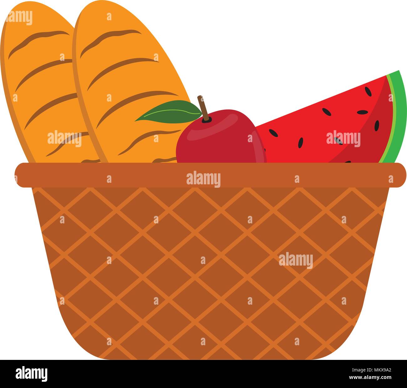 Basket picnic icon Stock Vector Image & Art - Alamy