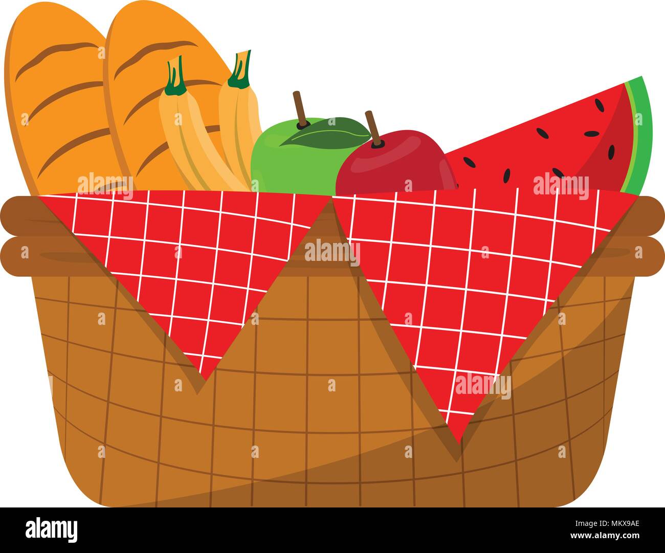 Basket picnic icon Stock Vector Image & Art - Alamy