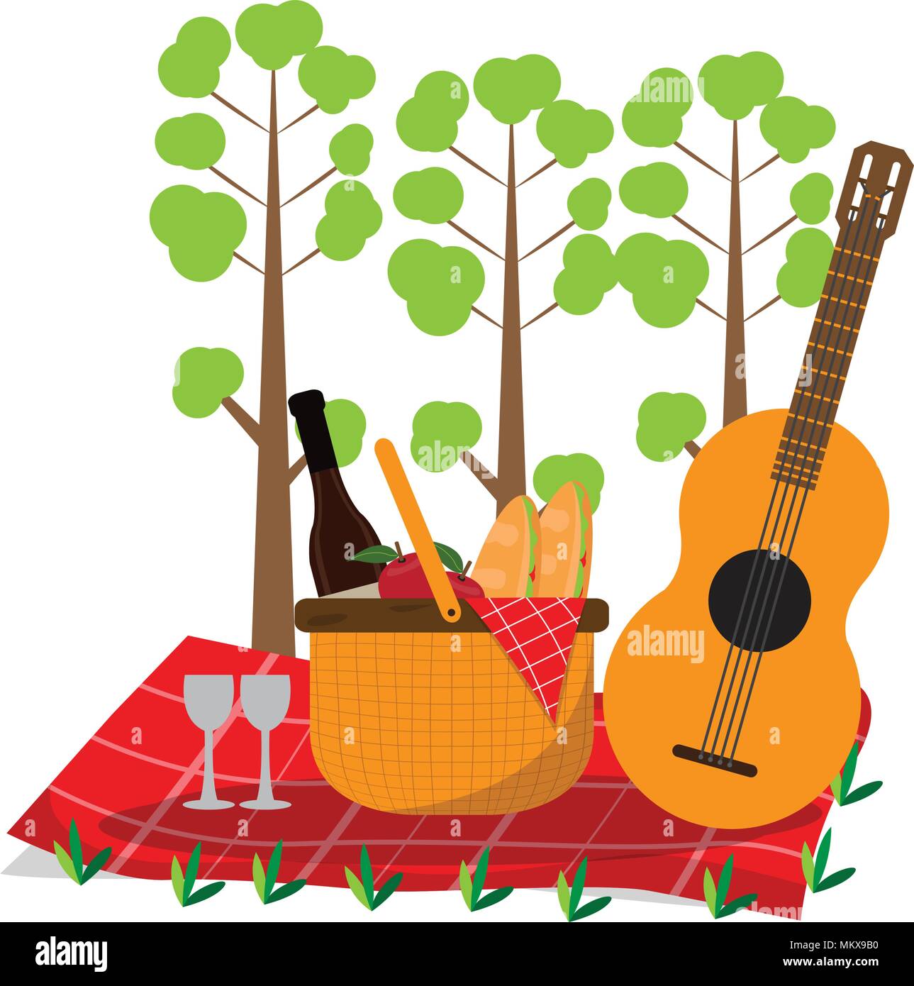 Picnic in nature Stock Vector Image & Art - Alamy