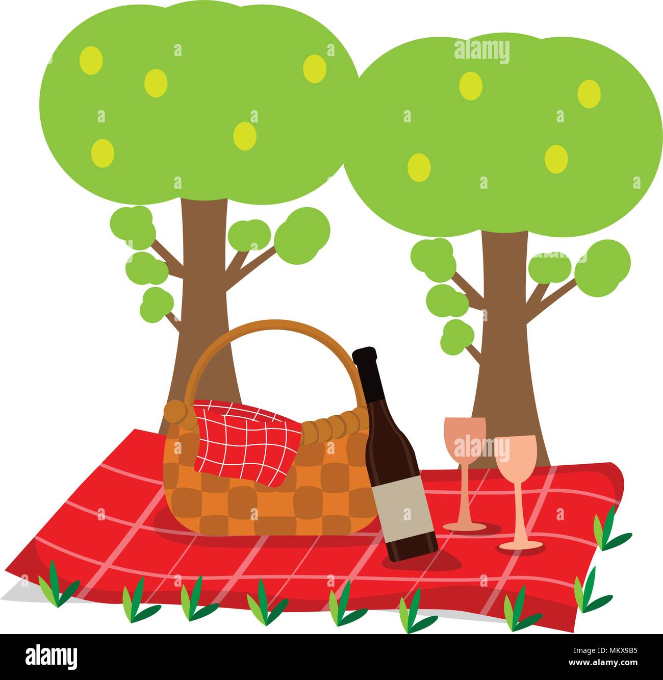 Picnic in nature Stock Vector Image & Art - Alamy