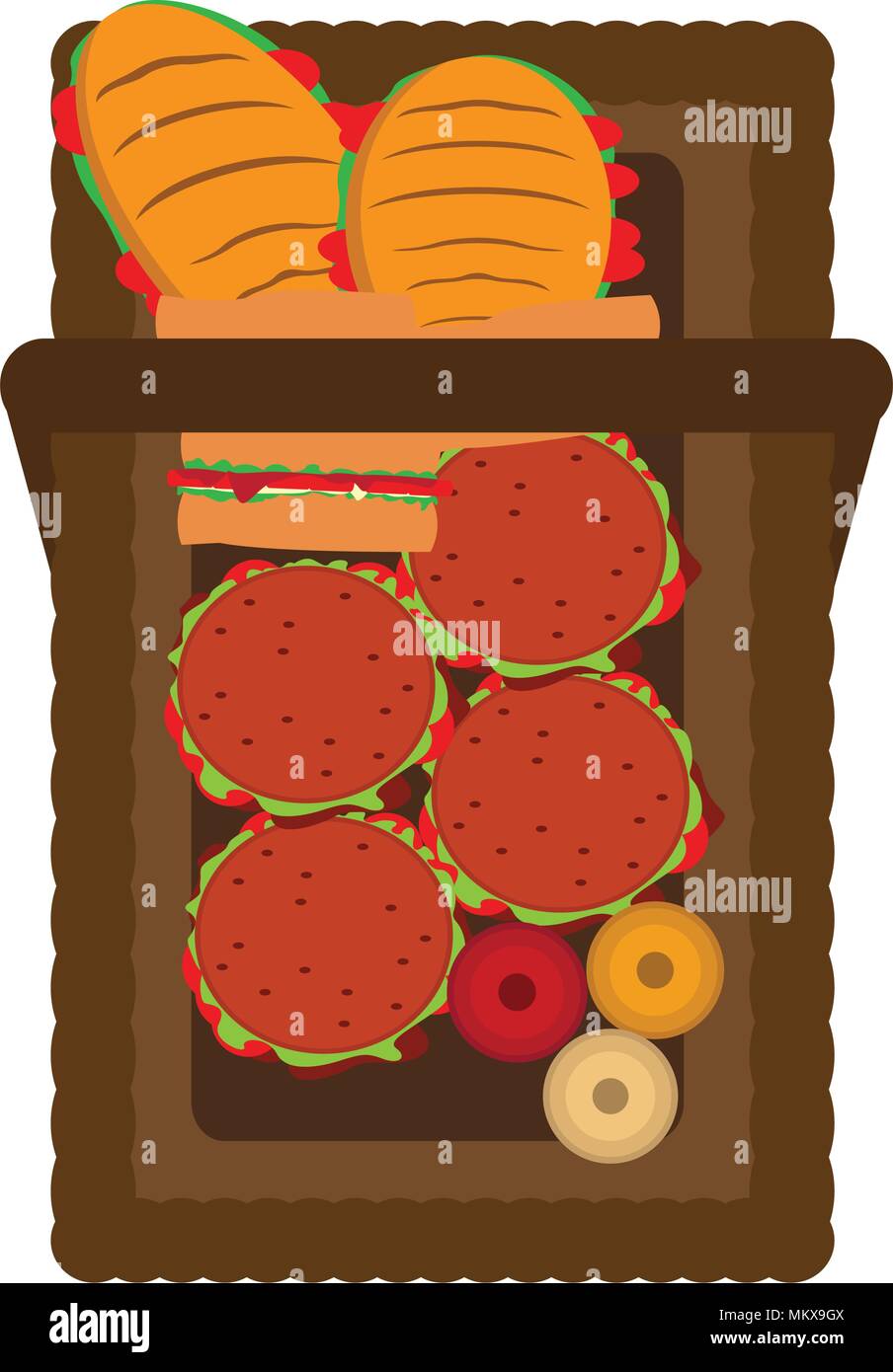 Basket picnic icon Stock Vector Image & Art - Alamy