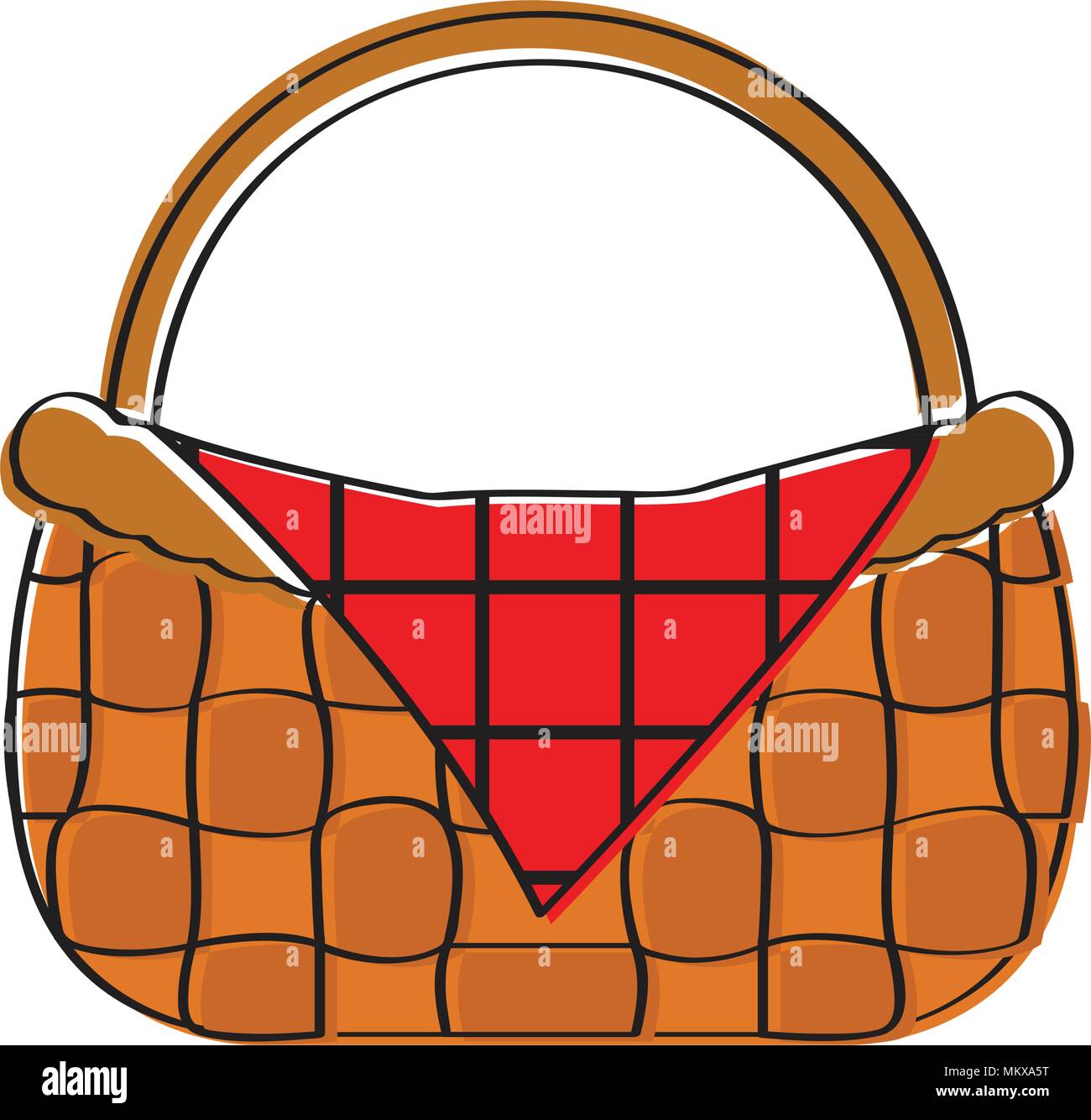 Empty picnic basket icon Stock Vector Image & Art - Alamy