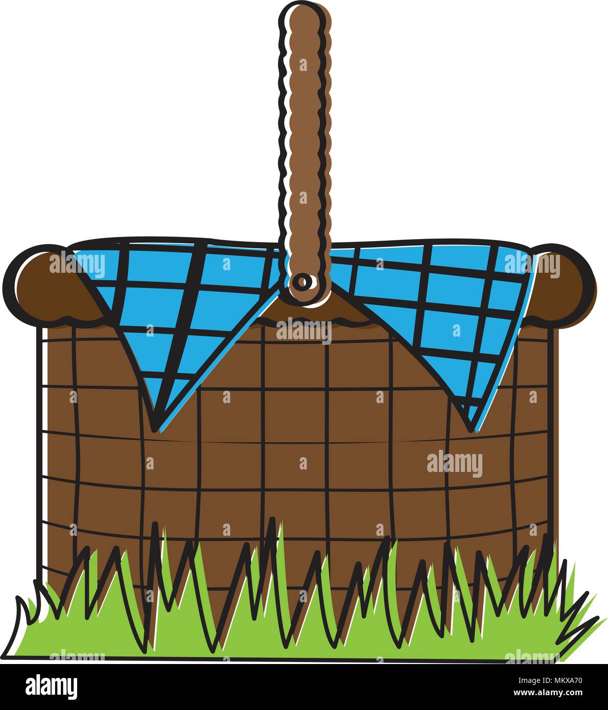 Empty picnic basket icon Stock Vector Image & Art - Alamy