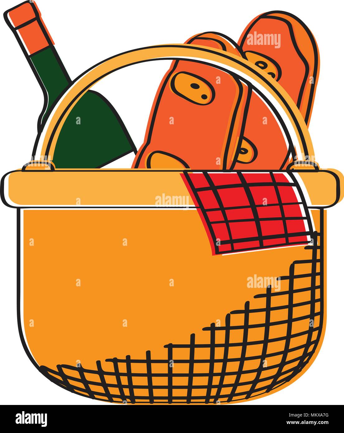 Picnic basket icon Stock Vector Image & Art - Alamy