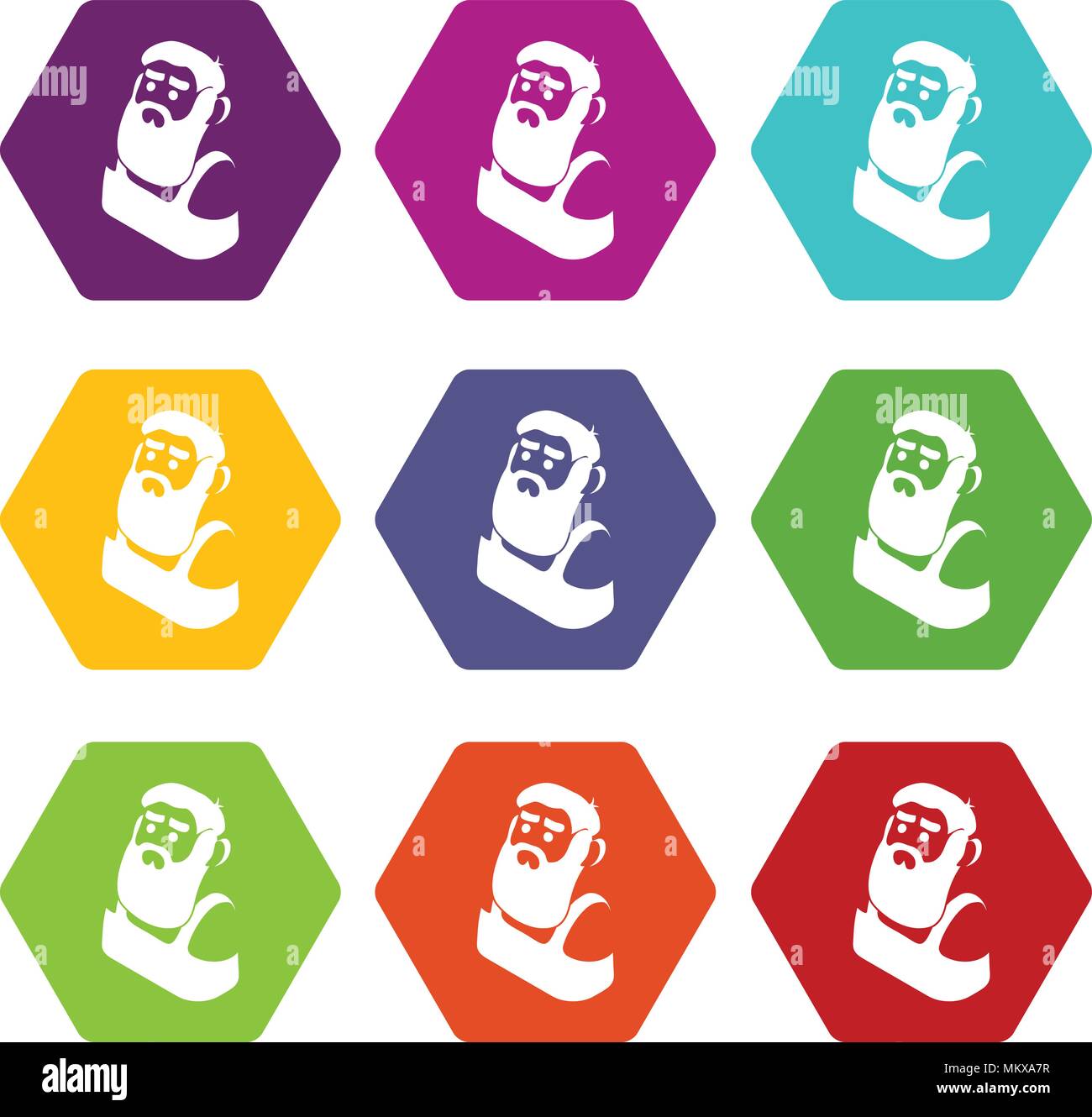 Blacksmith icons set 9 vector Stock Vector