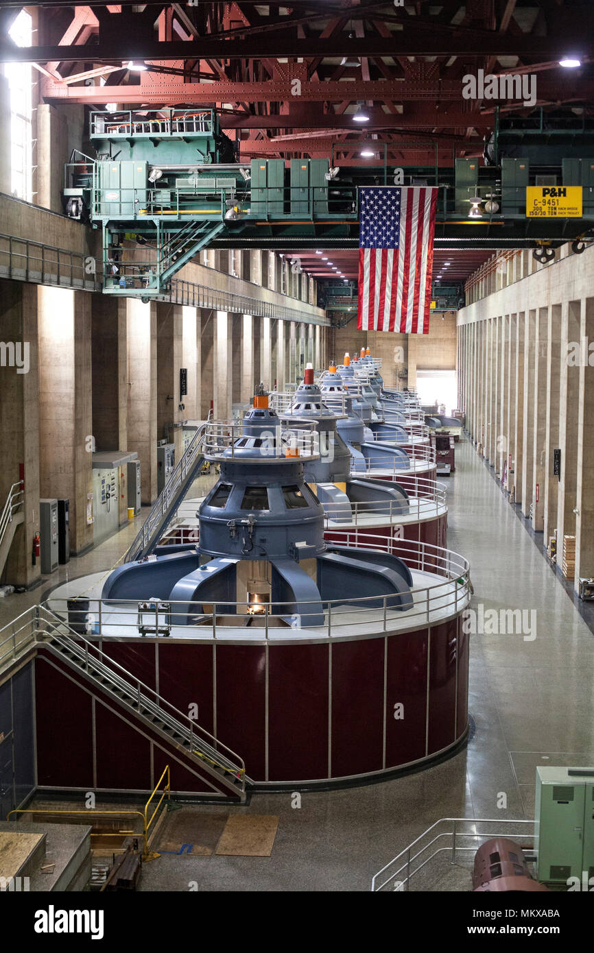 Power House turbines at Hoover Dam Stock Photo - Alamy