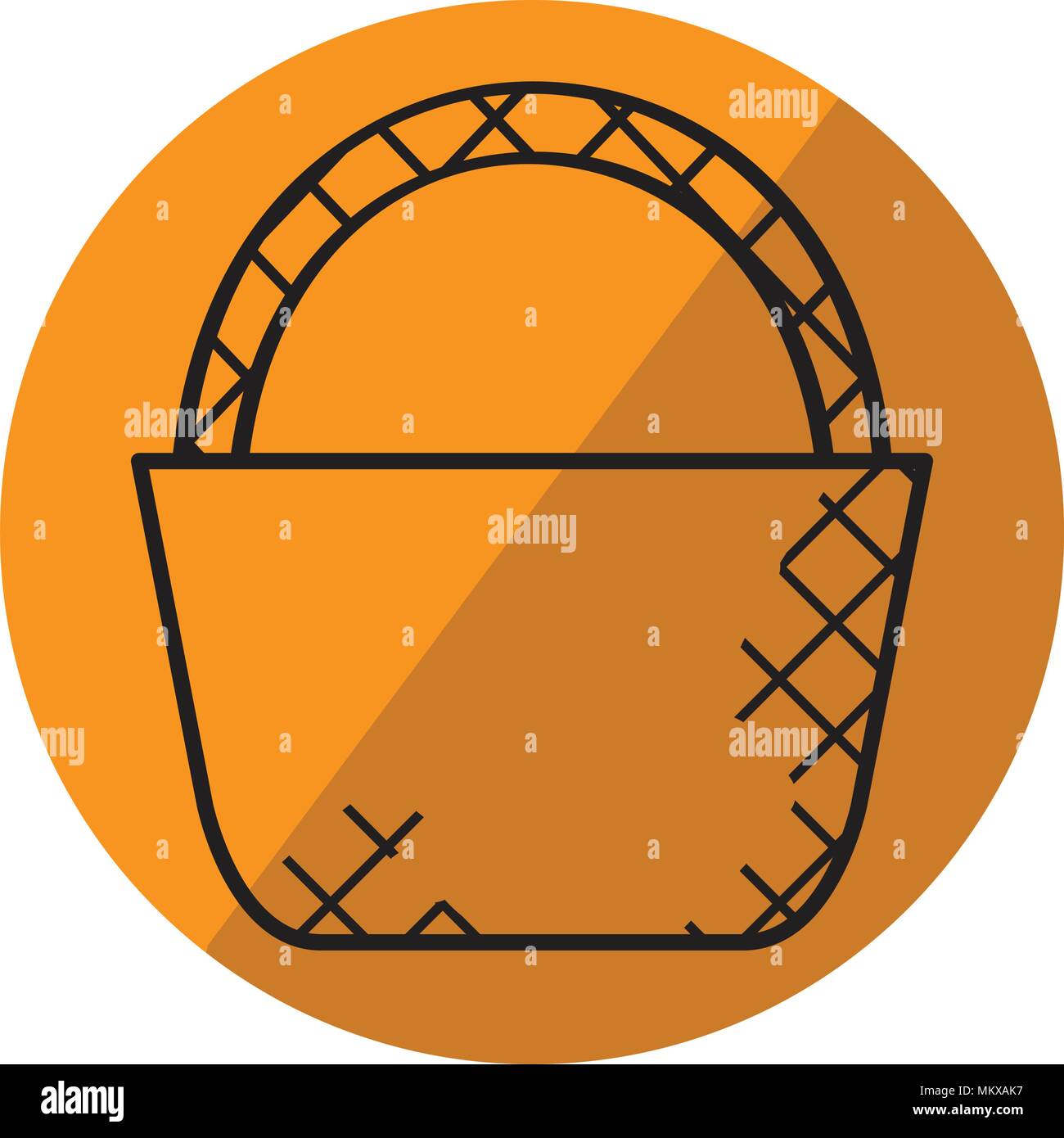 A traditional wicker picnic basket Stock Vector Images - Alamy