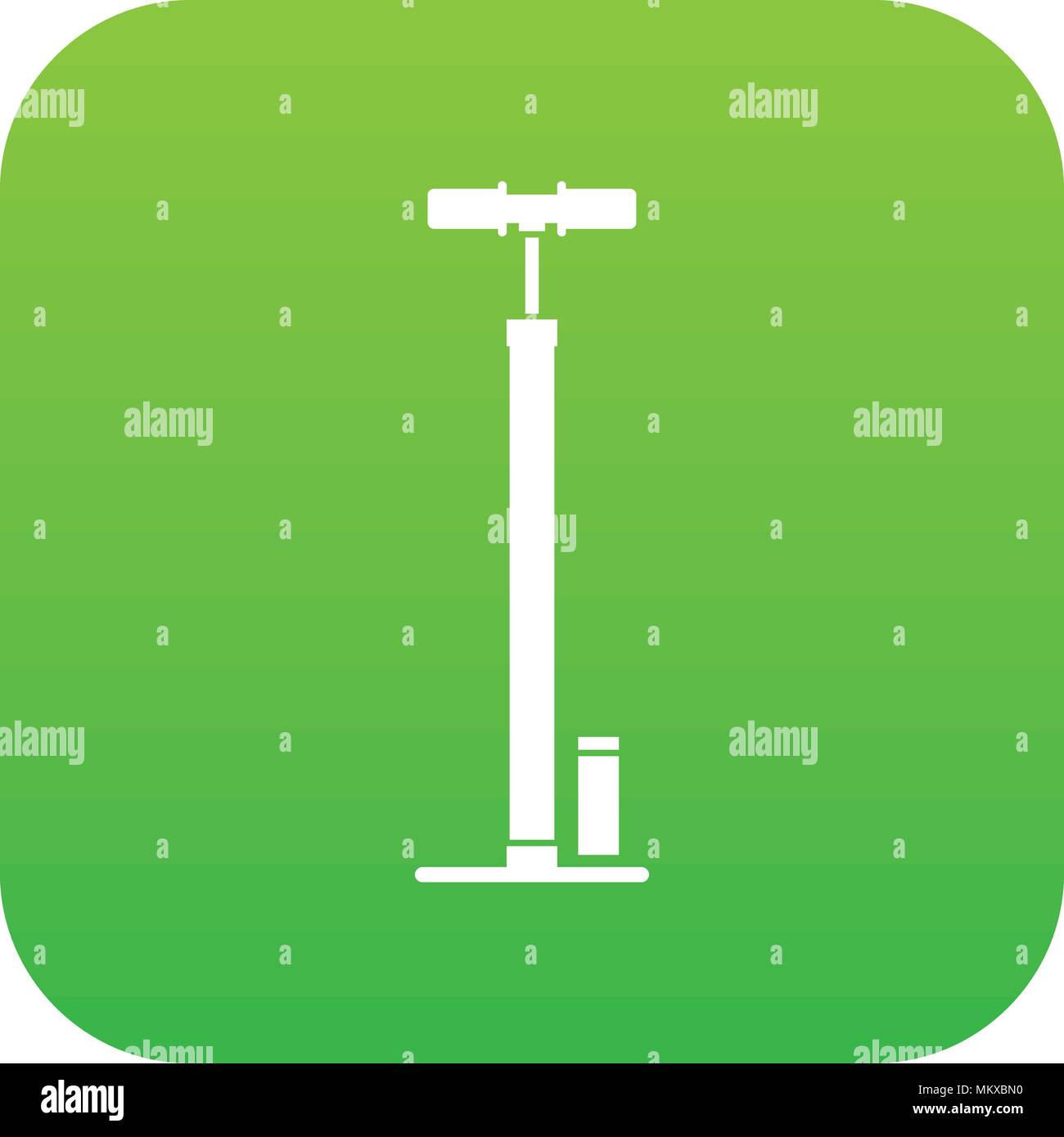 Bicycle pump icon digital green Stock Vector