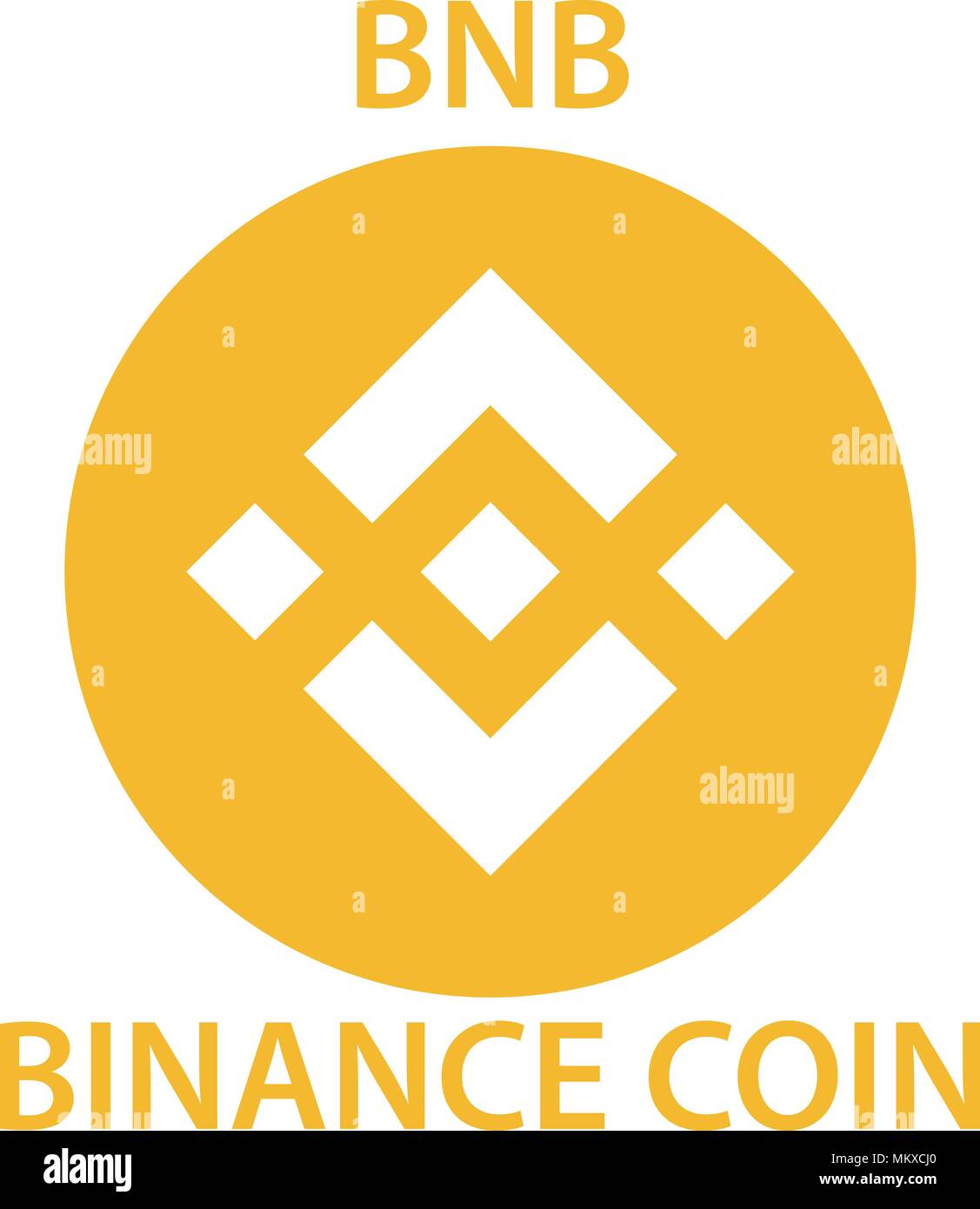 Binance Coin cryptocurrency blockchain icon. Virtual ...