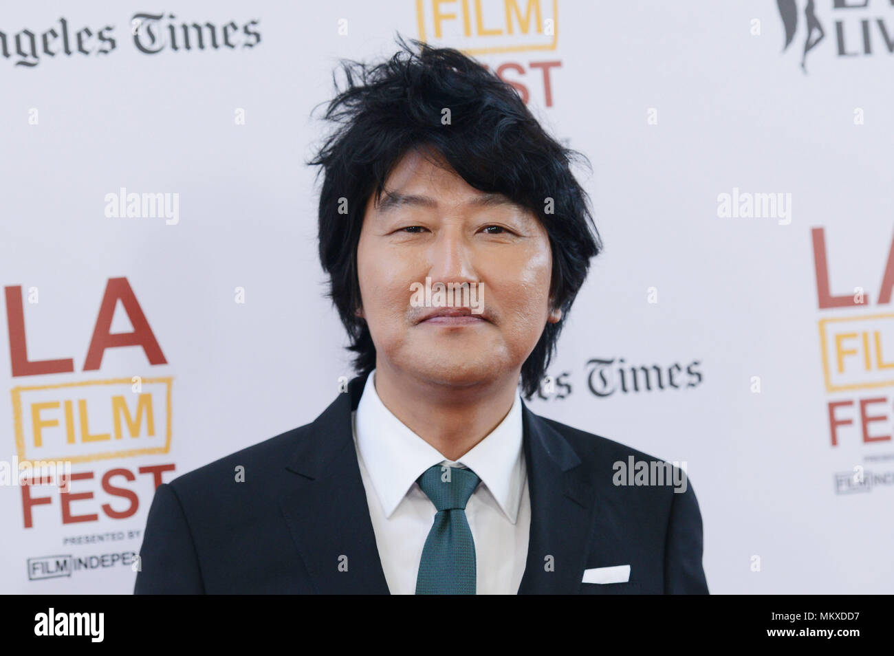 Song Kang Ho   at the Los Angeles Film Festival premiere of 'Snowpiercer at the Regal cinemas in Los Angeles.Song Kang Ho 005 Red Carpet Event, Vertical, USA, Film Industry, Celebrities,  Photography, Bestof, Arts Culture and Entertainment, Topix Celebrities fashion /  Vertical, Best of, Event in Hollywood Life - California,  Red Carpet and backstage, USA, Film Industry, Celebrities,  movie celebrities, TV celebrities, Music celebrities, Photography, Bestof, Arts Culture and Entertainment,  Topix, headshot, vertical, one person,, from the year , 2014, inquiry tsuni@Gamma-USA.com Stock Photo