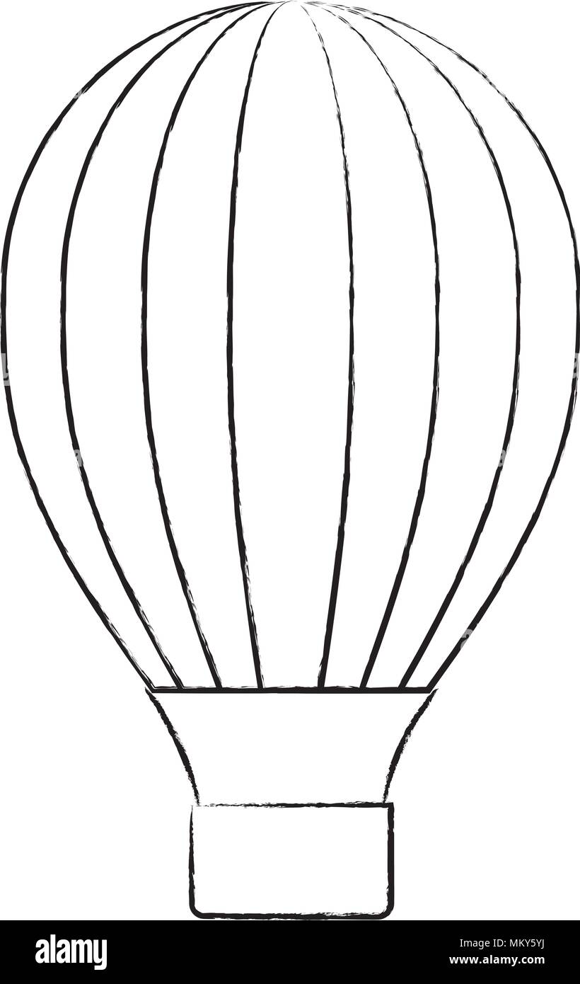 hot air balloon icon over white background, vector illustration Stock ...