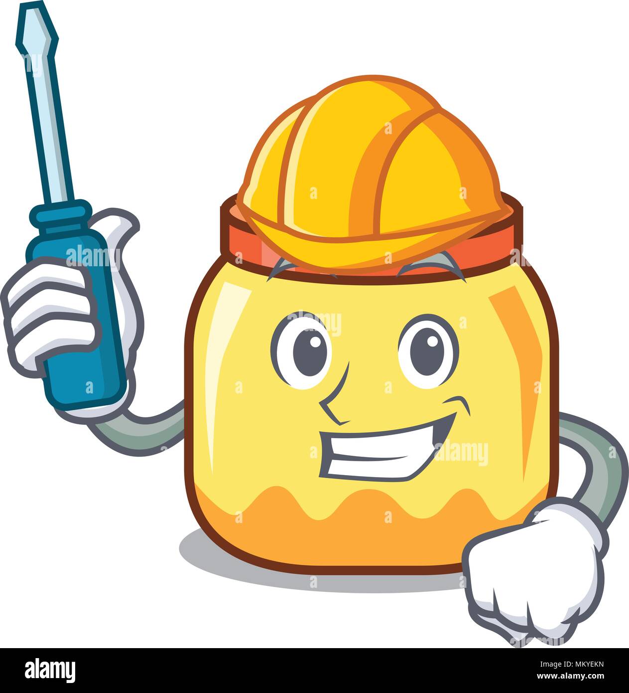 Automotive cream jar mascot cartoon Stock Vector Image & Art Alamy