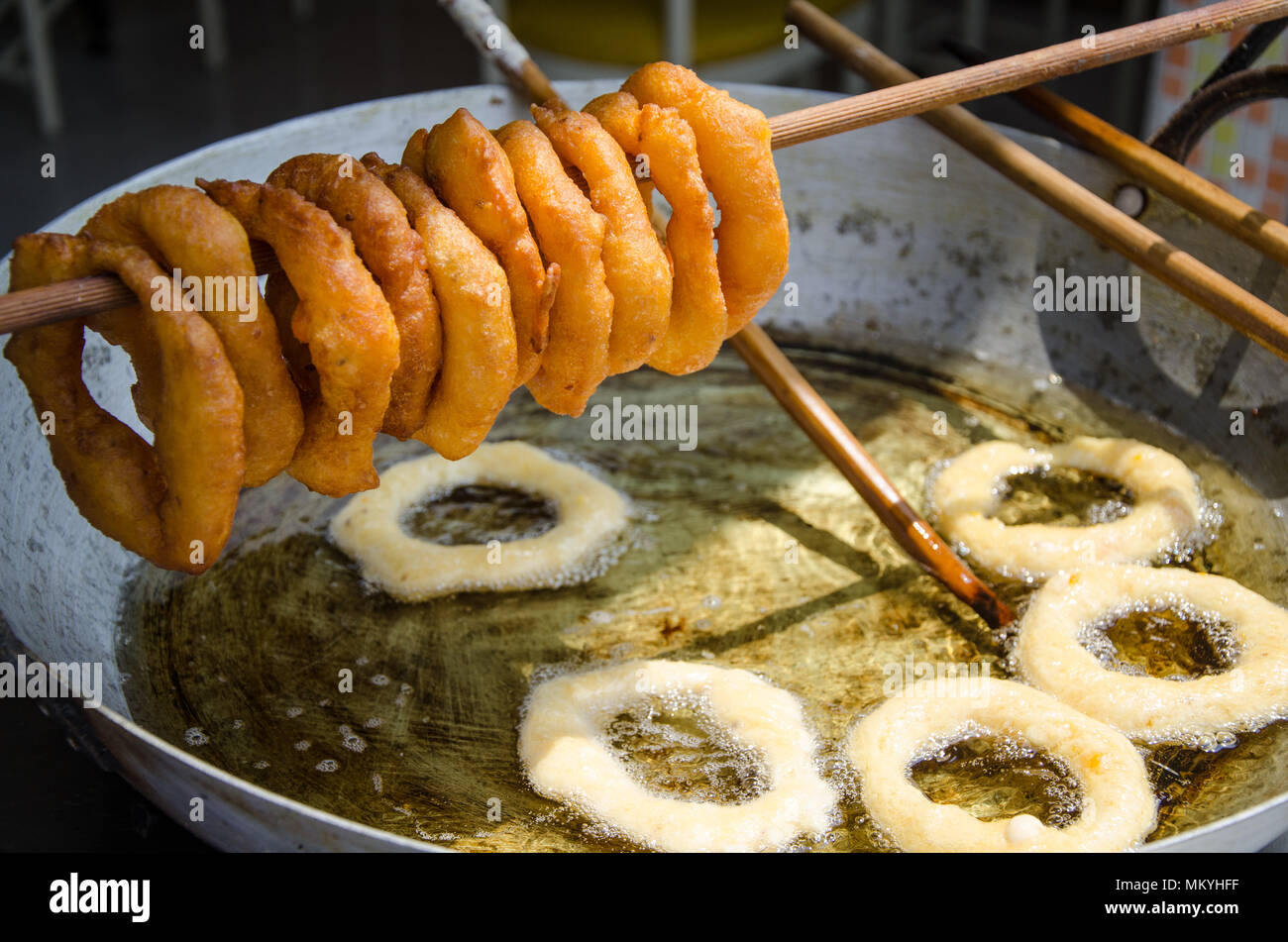 Traditional Peruvian sweets picarones Stock Photo