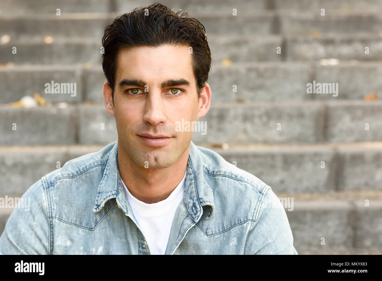 Close Up Of A Young Handsome Man Model Of Fashion With Formal