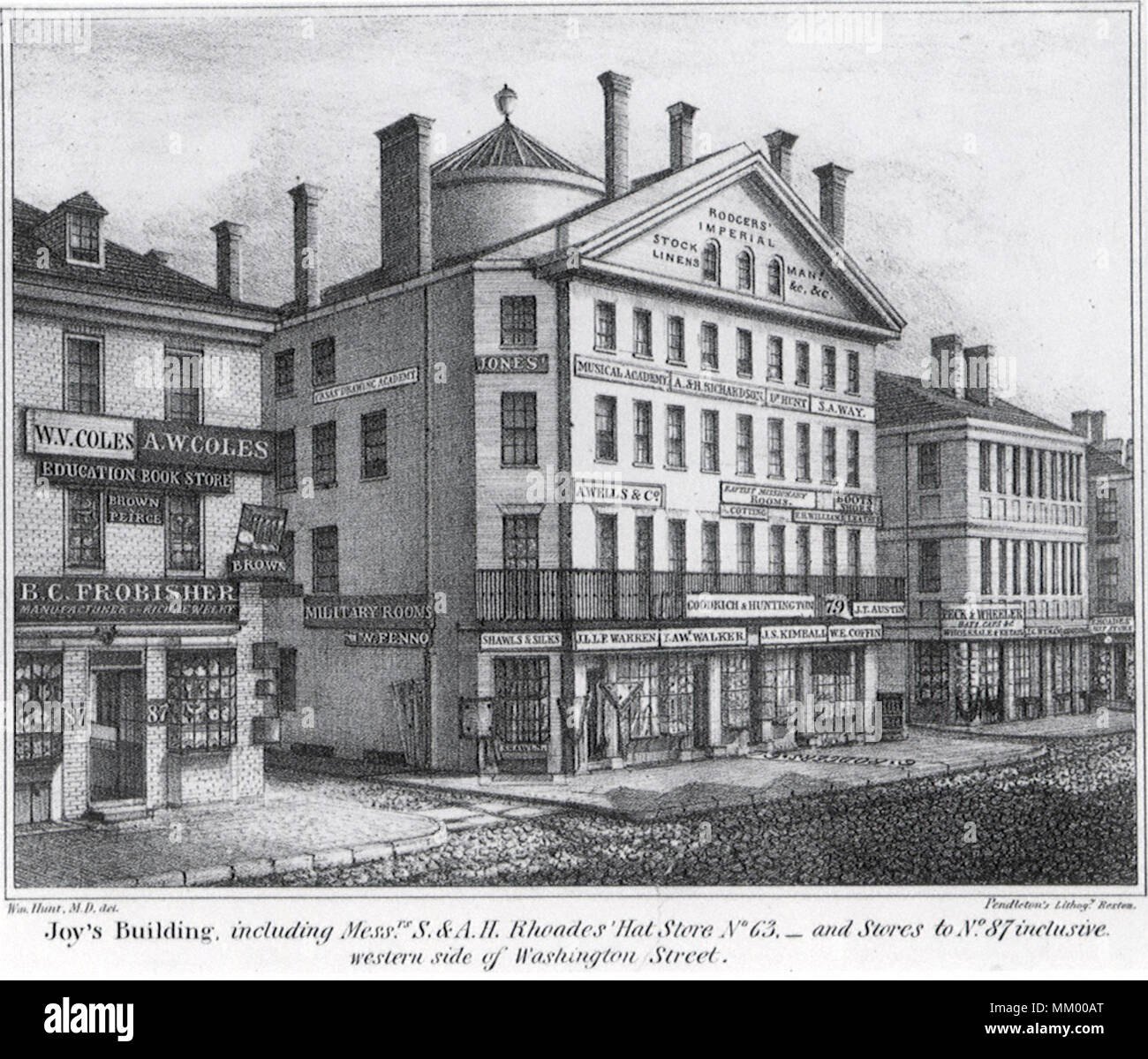 Joy Building. Boston.  1834 Stock Photo