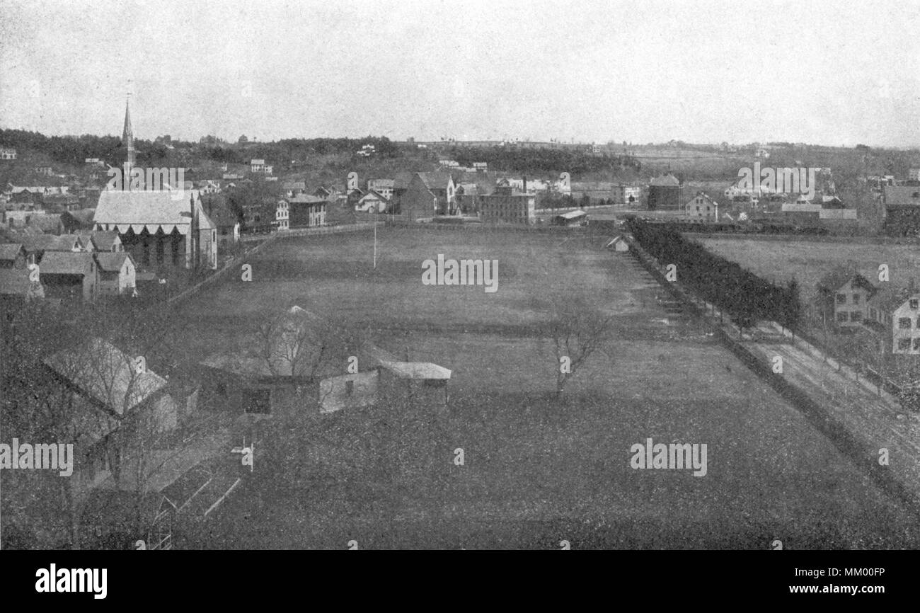 View West from Town Hall. Wakefield. 1875 Stock Photo Alamy