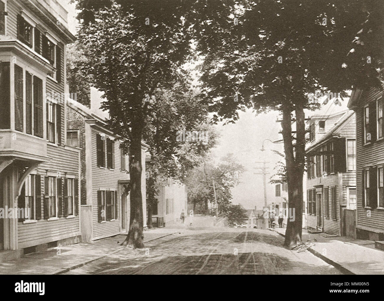 Leyden Street. Plymouth.  1900 Stock Photo