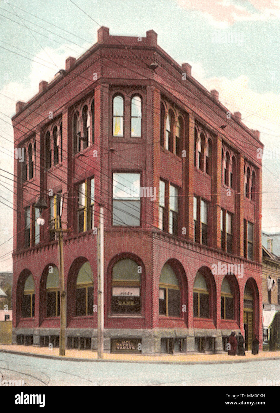 First National Bank. Chelsea.  1910 Stock Photo