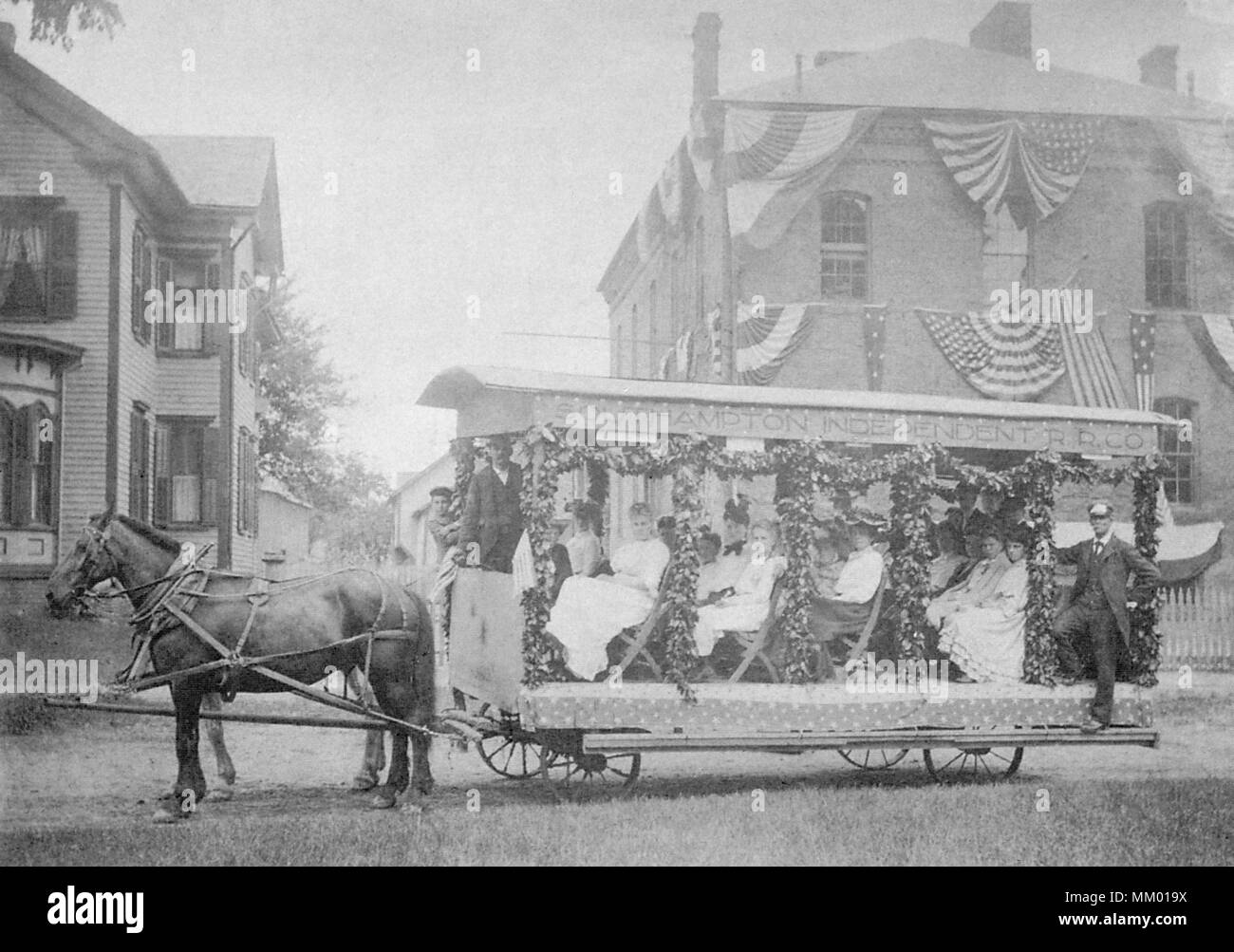 Horse Car Float, Northampton Parade. 1904 Stock Photo